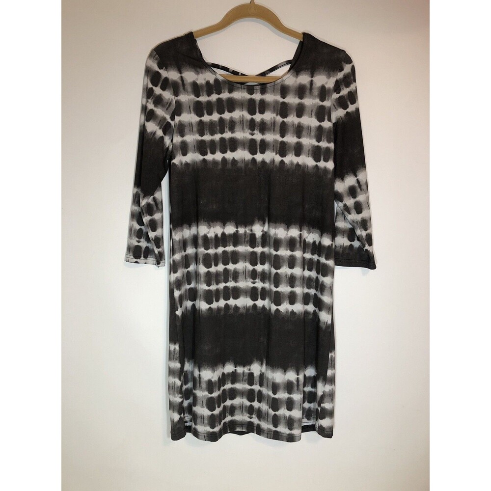 5th & Love Women’s Brown Tie Dye Ladder Back Detail Tunic Shift Dress Size M EUC